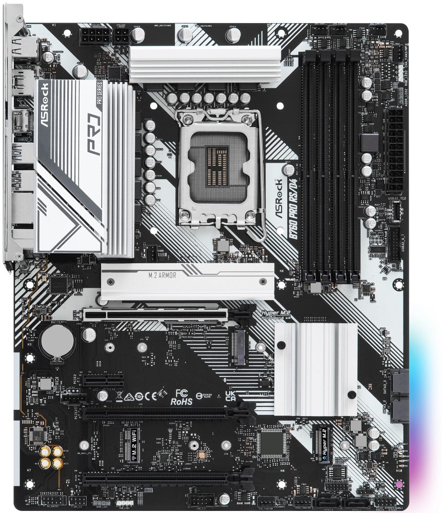 OPRAVENÉ - ASRock B760 PRO RS/D4 / Intel B760 / LGA1700 / 4x DDR4 / 3x M.2 / HDMI / DP / USB-C / ATX